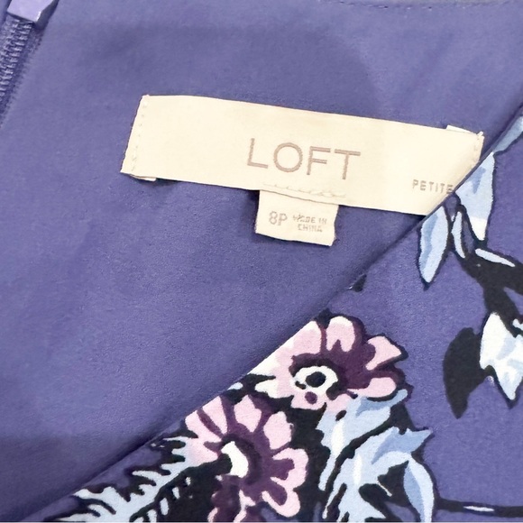 Ann Taylor Loft Petite Frosted Branch Bell Sleeve Dress ❤️ - Picture 6 of 6